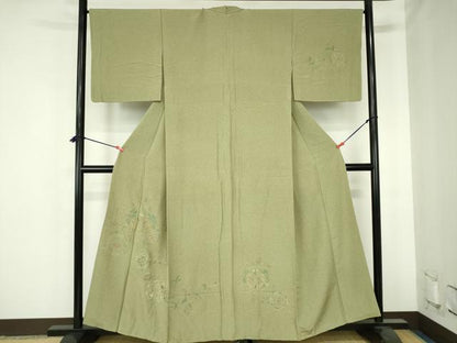 平和屋着物▼中国三大刺繍　スワトウ刺繍　汕頭刺繍　総刺繍　訪問着　正倉院鳳凰花文　正絹　逸品　DABH0568op