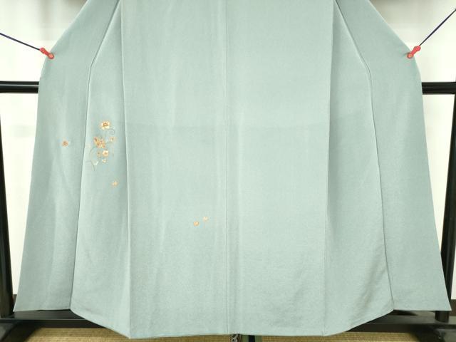 平和屋着物●訪問着　駒刺繍　総刺繍　更紗花文　鬼しぼ縮緬　金糸　正絹　逸品　DABH0569op