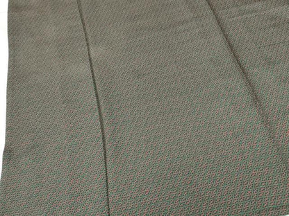 平和屋着物▽上質な小紋　単衣　亀甲花文　正絹　逸品　DABH0571op