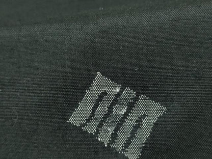 平和屋着物▽上質な紬　単衣　源氏香　黒地　正絹　逸品　DABH0572op