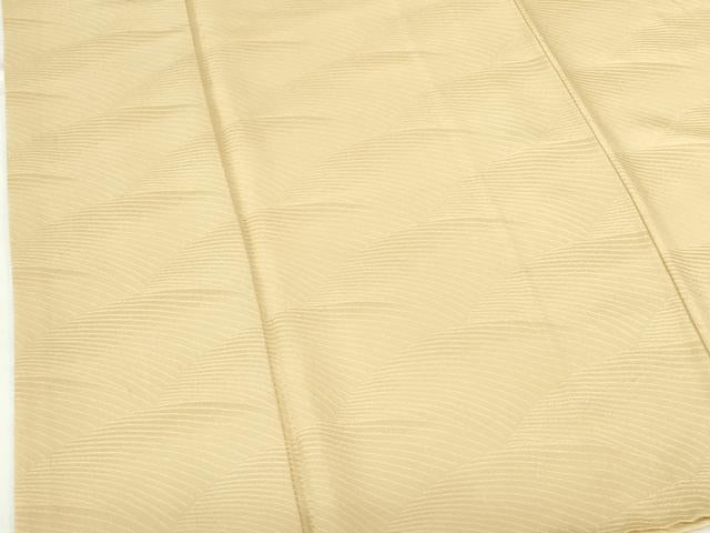 平和屋着物●上質な色無地　流水地紋　蜂蜜色　鈴乃屋扱い　正絹　逸品　DABH0582op