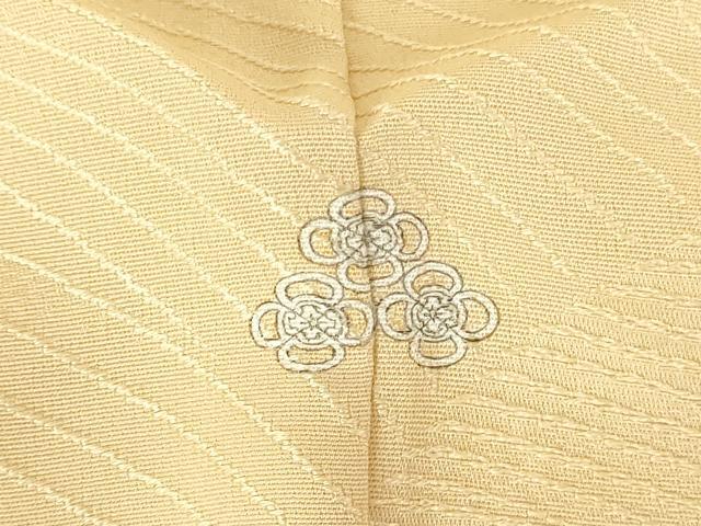 平和屋着物●上質な色無地　流水地紋　蜂蜜色　鈴乃屋扱い　正絹　逸品　DABH0582op