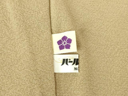 平和屋着物●上質な色無地　空五倍子色　正絹　逸品　DABH0584op