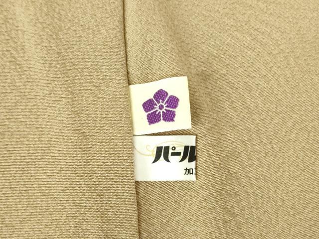 平和屋着物●上質な色無地　空五倍子色　正絹　逸品　DABH0584op