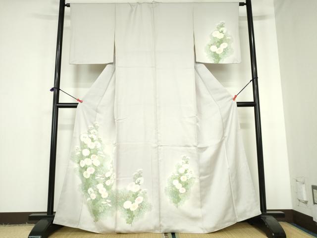 平和屋着物●訪問着　刺繍　菊　暈し染め　金彩　正絹　逸品　DABH0587op