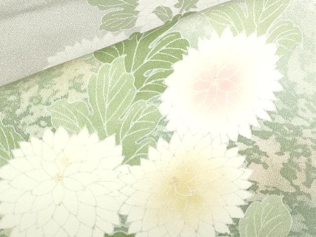 平和屋着物●訪問着　刺繍　菊　暈し染め　金彩　正絹　逸品　DABH0587op