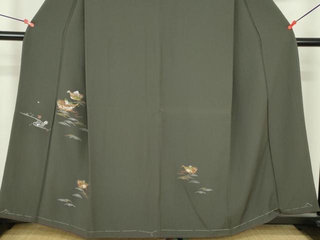 平和屋着物●訪問着　総刺繍　舞桜　花舟文　金糸　正絹　逸品　未使用　DABH0589op