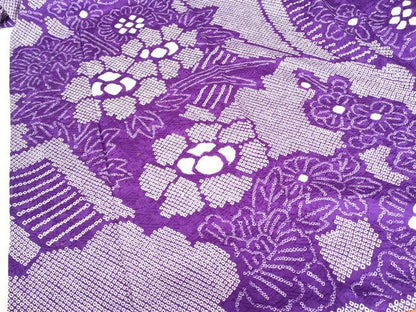 平和屋着物●豪華振袖　総絞り　草花　正絹　逸品　DABH0590op
