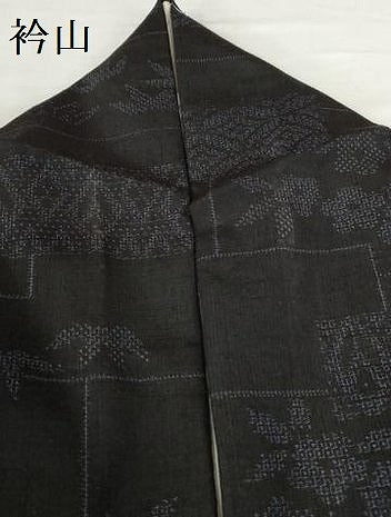 平和屋着物●結城紬　100亀甲　横段吉祥花文　正絹　逸品　DABH0592op