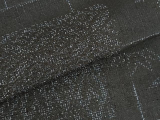 平和屋着物●結城紬　100亀甲　横段吉祥花文　正絹　逸品　DABH0592op