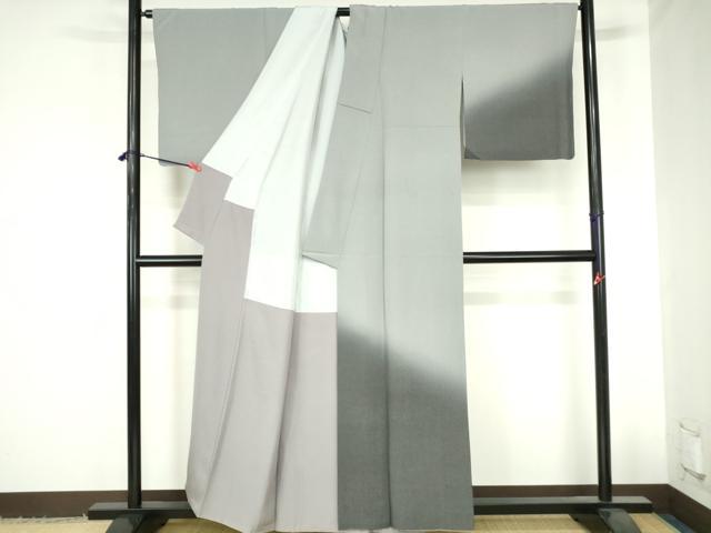 平和屋着物●訪問着　江戸小紋　作家物　角通し　暈し染め　正絹　逸品　DABH0603op