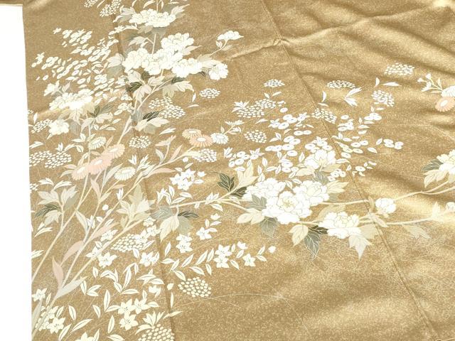 平和屋着物●訪問着　草花　金銀彩　正絹　逸品　DABH0604op