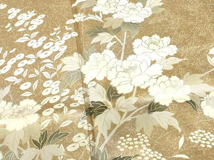 平和屋着物●訪問着　草花　金銀彩　正絹　逸品　DABH0604op