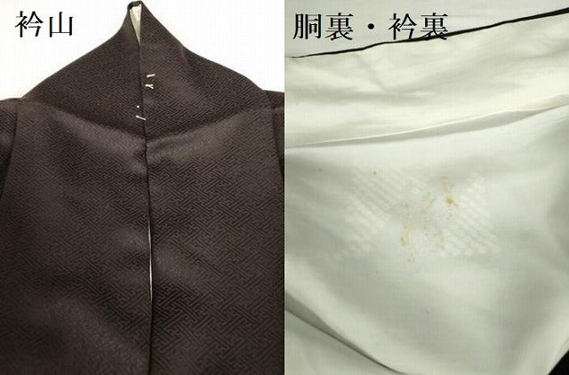 平和屋着物●訪問着　刺繍　絞り　市松花文　金彩　正絹　逸品　DABH0605op