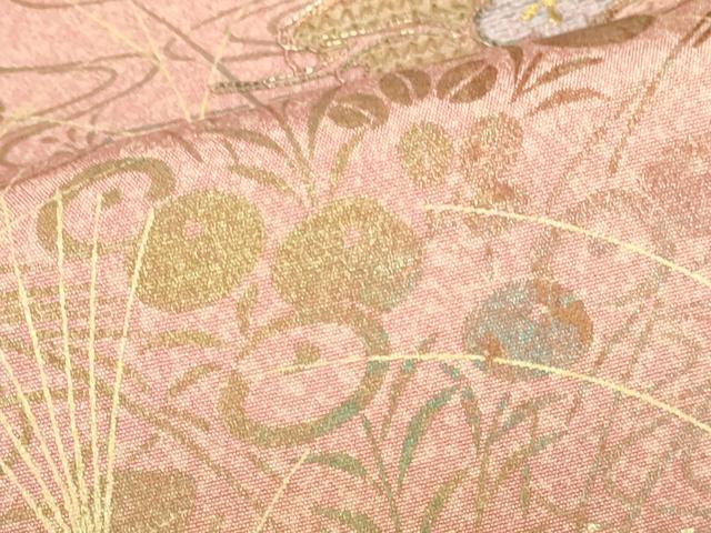 平和屋着物●中国三大刺繍　スワトウ刺繍　汕頭刺繍　訪問着　駒刺繍　地紙花松文　暈し染め　金彩　正絹　逸品　DABH0608op