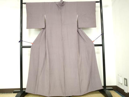 平和屋着物●江戸小紋　万筋　紫水晶色×葡萄鼠色　ますいわ屋扱い　正絹　逸品　DABH0609op