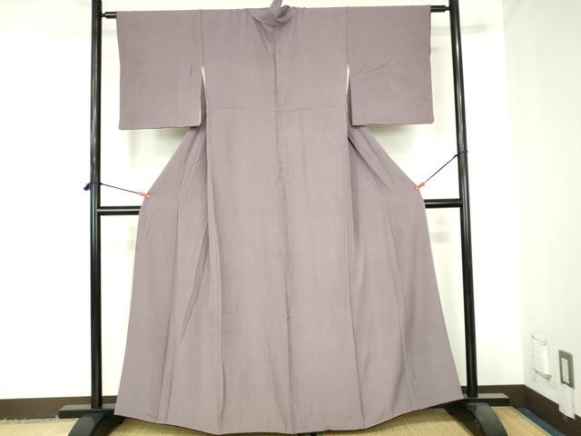平和屋着物●江戸小紋　万筋　紫水晶色×葡萄鼠色　ますいわ屋扱い　正絹　逸品　DABH0609op