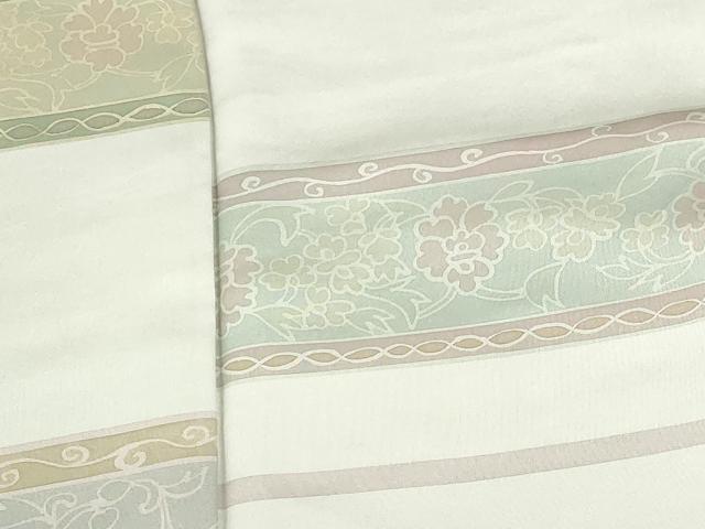 平和屋着物●訪問着　横段花文　正絹　逸品　DABH0612op