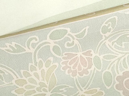 平和屋着物●訪問着　横段花文　正絹　逸品　DABH0612op