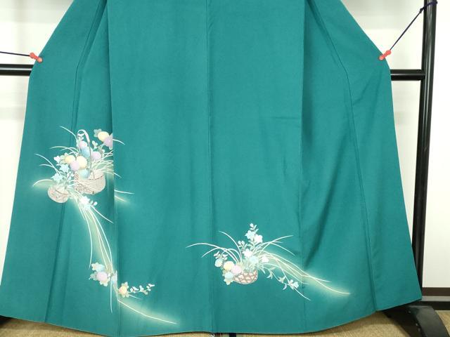 平和屋着物●訪問着　花篭文　暈し染め　正絹　逸品　DABH0613op
