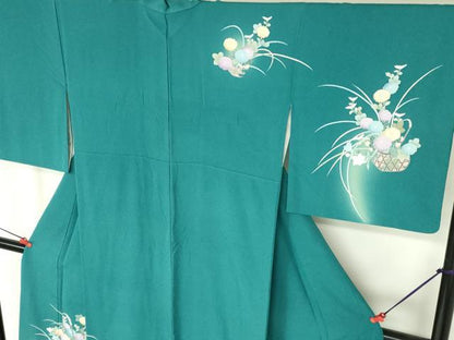 平和屋着物●訪問着　花篭文　暈し染め　正絹　逸品　DABH0613op