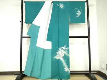 平和屋着物●訪問着　花篭文　暈し染め　正絹　逸品　DABH0613op