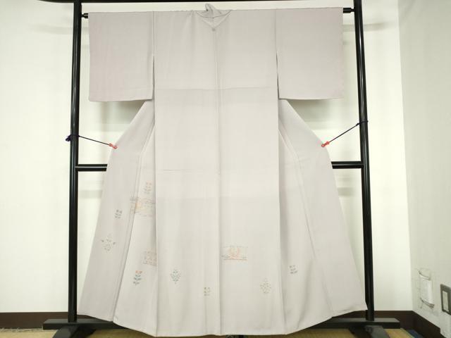 平和屋着物●豪華色留袖　総刺繍　花鳥文　金糸　正絹　逸品　DABH0614op