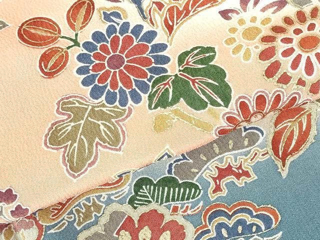 平和屋着物●訪問着　草花松文　暈し染め　金彩　ますいわ屋扱い　正絹　逸品　DABH0615op