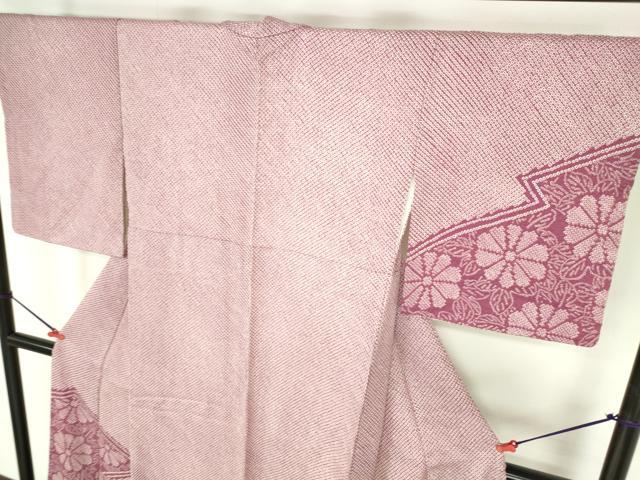 平和屋着物●訪問着　総絞り　菊　正絹　逸品　DABH0617op