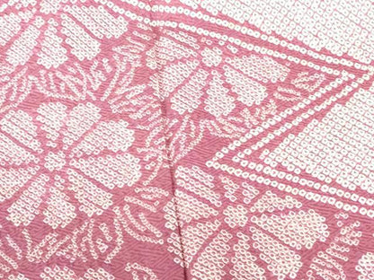 平和屋着物●訪問着　総絞り　菊　正絹　逸品　DABH0617op