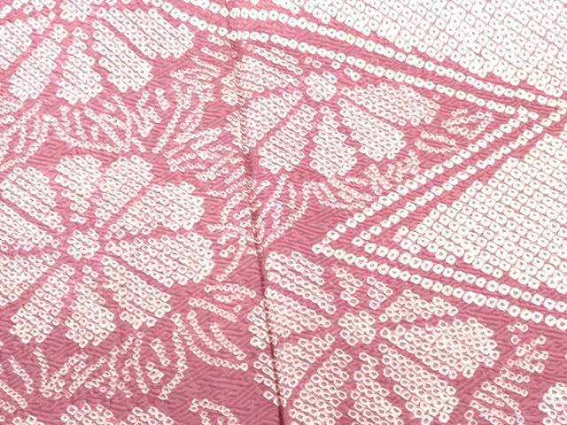 平和屋着物●訪問着　総絞り　菊　正絹　逸品　DABH0617op