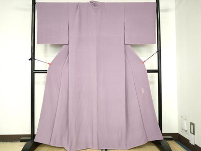平和屋着物●上質な色無地　作家物　浅紫色　鈴乃屋扱い　正絹　逸品　DABH0618op
