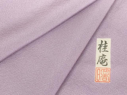平和屋着物●上質な色無地　作家物　浅紫色　鈴乃屋扱い　正絹　逸品　DABH0618op