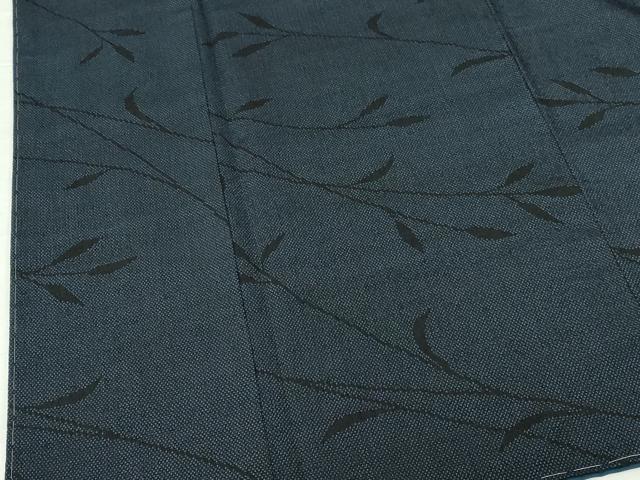 平和屋着物●本塩沢　枝葉文　正絹　逸品　未使用　DABH0619op