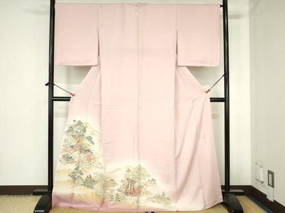 平和屋着物●豪華色留袖　寿光織　人物風景文　佳日の宴　暈し染め　金糸　さが美扱い　正絹　逸品　DABH0623op