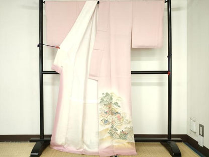 平和屋着物●豪華色留袖　寿光織　人物風景文　佳日の宴　暈し染め　金糸　さが美扱い　正絹　逸品　DABH0623op