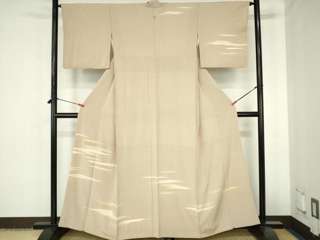 平和屋着物●訪問着　刺繍　箔散らし　霞文　金彩　正絹　逸品　DABH0624op