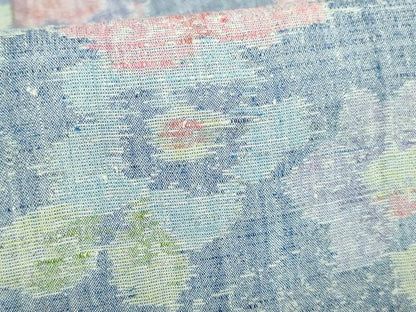 平和屋着物▽上質な紬　単衣　舞花　正絹　逸品　DABH0636op