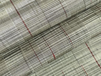 平和屋着物▽上質な紬　単衣　間道　正絹　逸品　DABH0641op