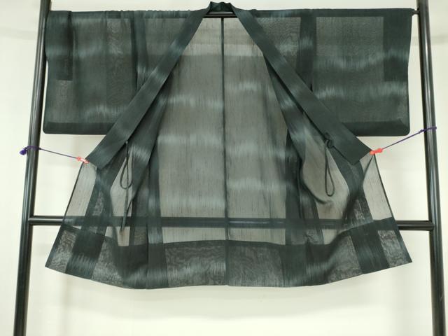 平和屋着物▽道中着　スリーシーズン　春夏秋　塵除け　霞文　暈し染め　ロング丈　正絹　逸品　DABH0646op