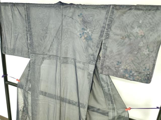 平和屋着物▽訪問着　無双　紗袷　紗×紗　草花　正絹　逸品　DABH0652op
