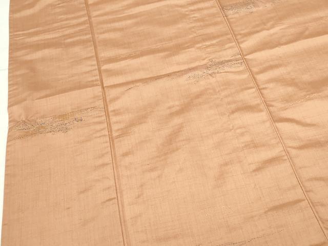 平和屋着物▽上質な紬　単衣　風景文　正絹　逸品　DABH0654op