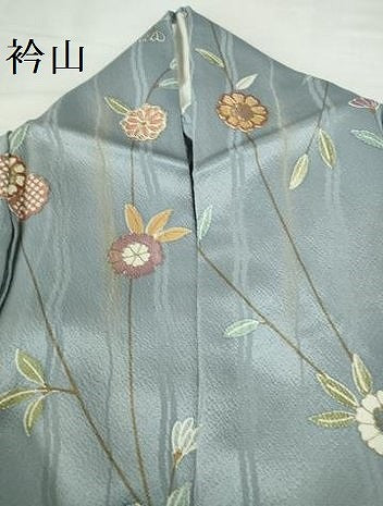 平和屋着物▽上質な小紋　単衣　枝花　金彩　正絹　逸品　DABH0665op