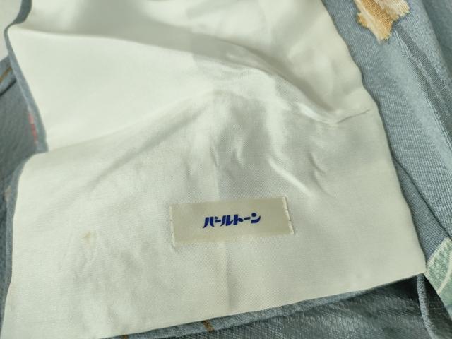 平和屋着物▽上質な小紋　単衣　枝花　金彩　正絹　逸品　DABH0665op
