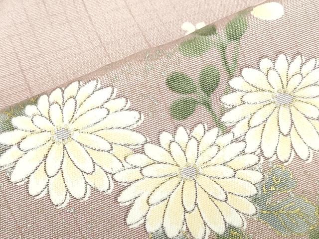平和屋着物▽訪問着　単衣　草花　暈し染め　金彩　正絹　逸品　DABH0668op