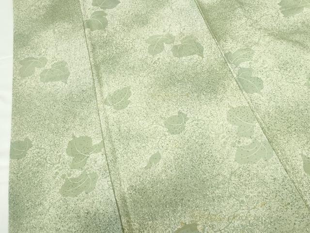 平和屋着物▽上質な小紋　単衣　蔦の葉文　暈し染め　正絹　逸品　DABH0670op