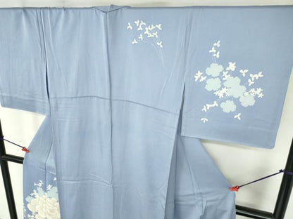 平和屋着物▽訪問着　単衣　牡丹　金彩　正絹　逸品　DABH0673op