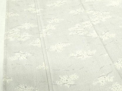 平和屋着物▽本塩沢　単衣　芝花文　酒井織物謹製　証紙付き　正絹　逸品　DABH0675op