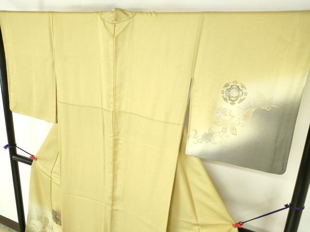 平和屋着物●訪問着　螺鈿　鳳凰花丸文　暈し染め　金銀彩　正絹　逸品　DABH0676op