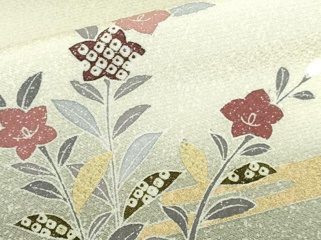 平和屋着物●訪問着　籬花文　暈し染め　金彩　正絹　逸品　DABH0677op